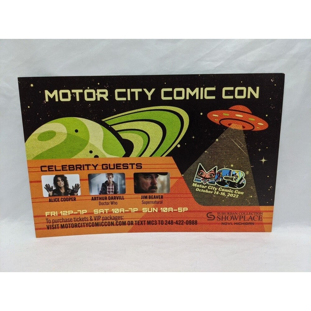 Motor City Comic Con Novi Michagan Convention Flyer